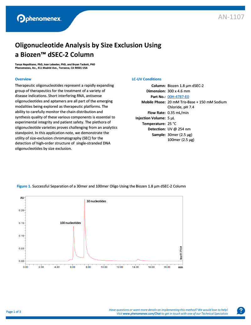 Oligonucleotide Analysis
