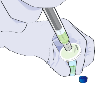 Apply gentle pressure to the syringe plunger.